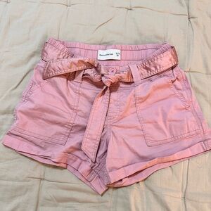 Abercrombie Kids Light Pink Belted Shorts